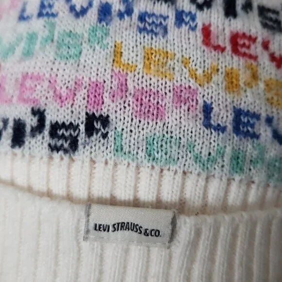 LEVI'S | Logo beanie hat rainbow color white - Picture 2 of 4